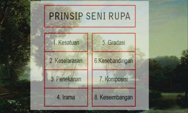 prinsip prinsip seni rupa