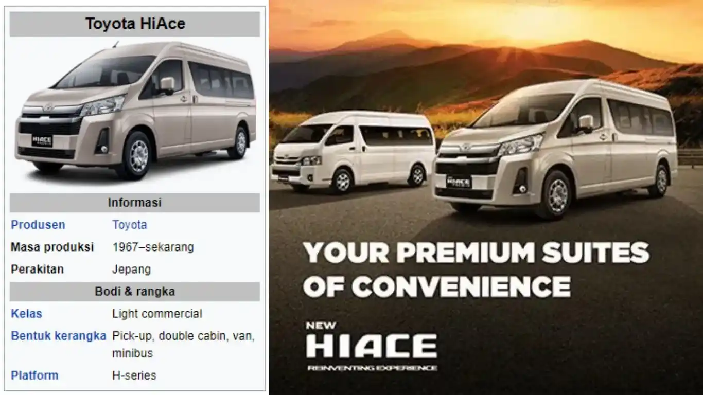 rajanya mobil hiace